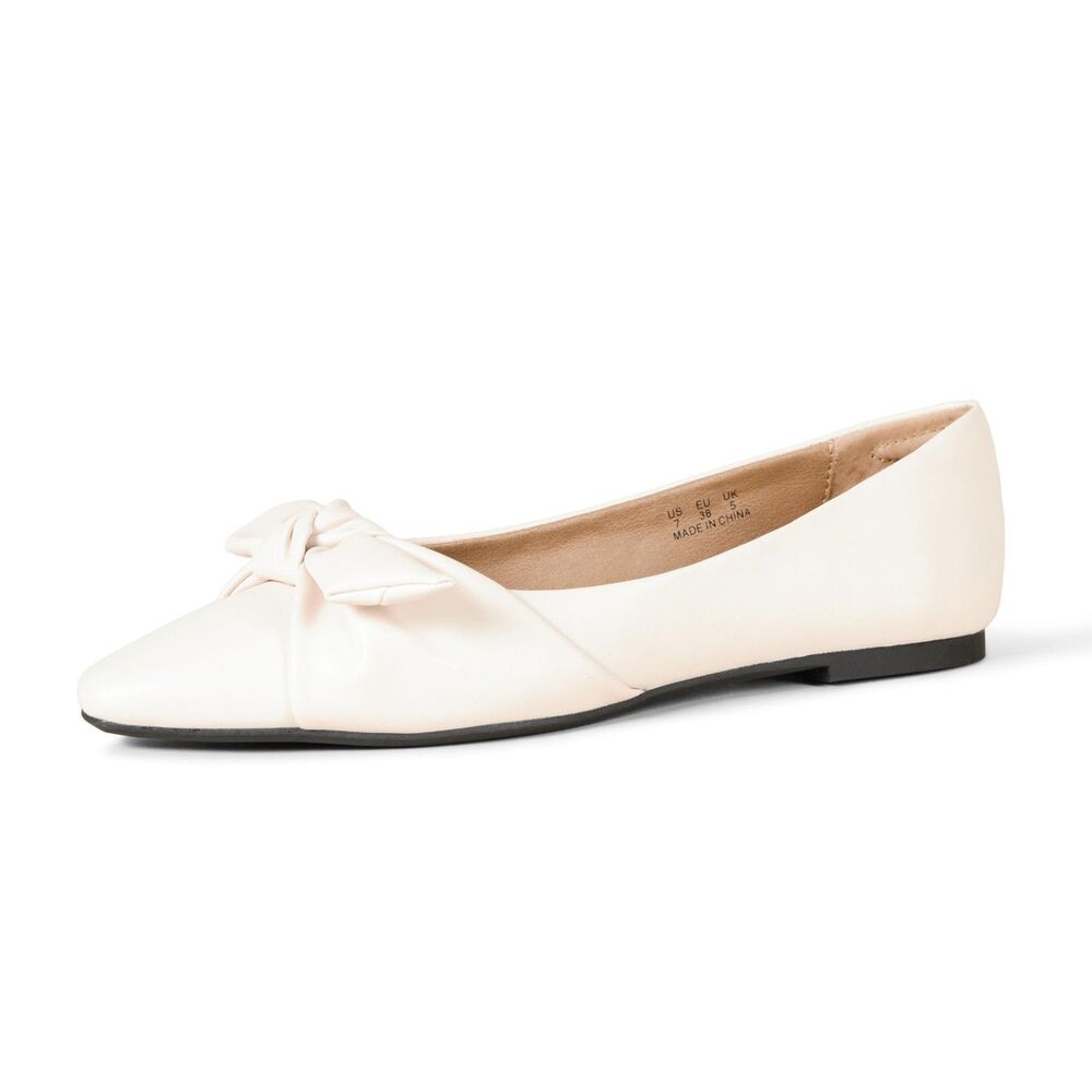 Pointed Toe Bow Ballet Flats, 9.5, SL4-167S003